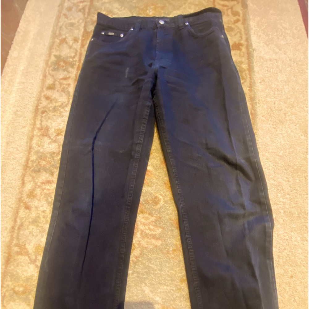 Boss Hugo Boss Pants Mens 34X34 Black Alabama Straight Stretch Preppy